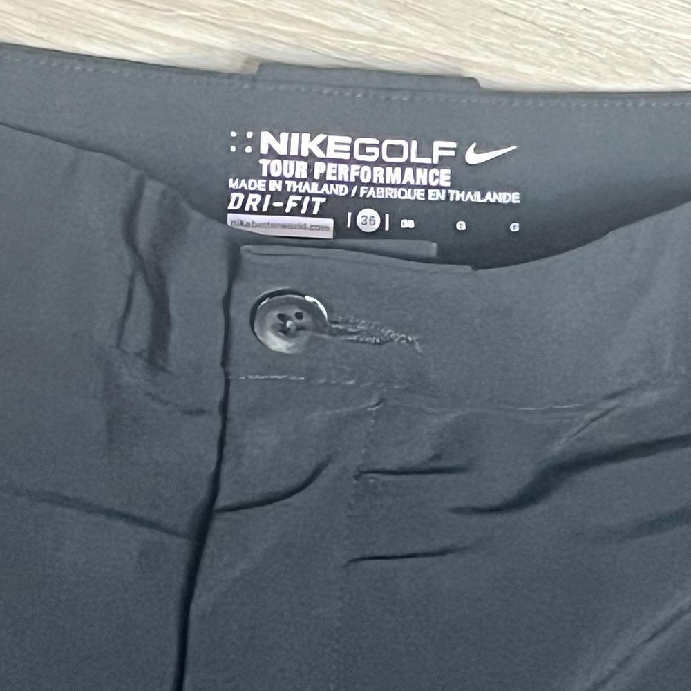 Nike Golf Shorts Mens Size 36 Black Tour Performance Dri Fit Stretch Chino - Picture 2 of 8